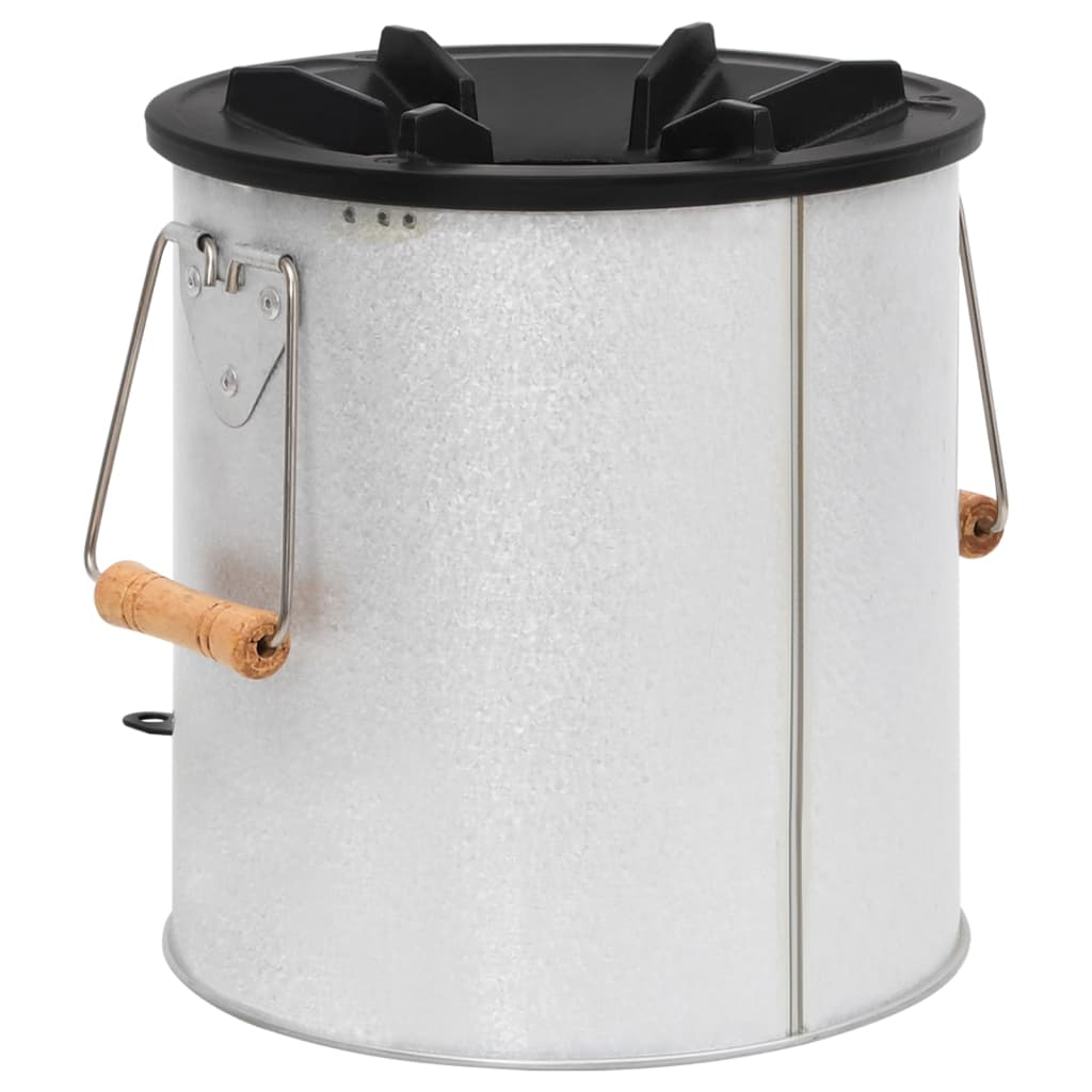 vidaXL Poêle à bois de camping Argenté 45x25x26 cm Acier