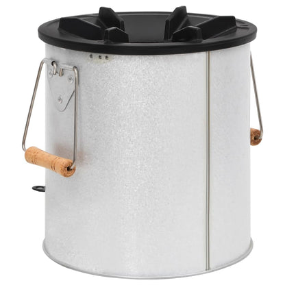 vidaXL Poêle à bois de camping Argenté 45x25x26 cm Acier