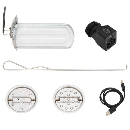 vidaXL Poêle à bois avec ventilateur USB Argenté 35,5x26x28 cm Inox