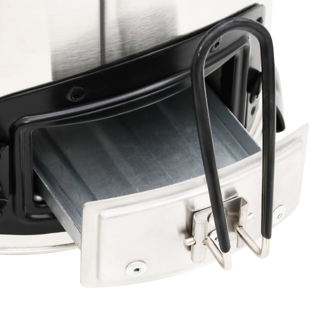 vidaXL Poêle à bois avec ventilateur USB Argenté 35,5x26x28 cm Inox
