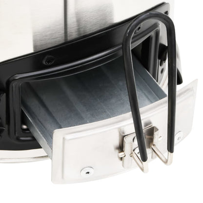vidaXL Poêle à bois avec ventilateur USB Argenté 35,5x26x28 cm Inox