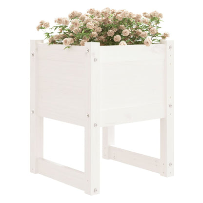 vidaXL Jardinières 2 pcs Blanc 40x40x52,5 cm Bois massif de pin