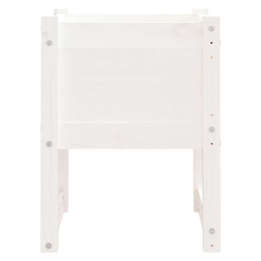 vidaXL Jardinières 2 pcs Blanc 40x40x52,5 cm Bois massif de pin