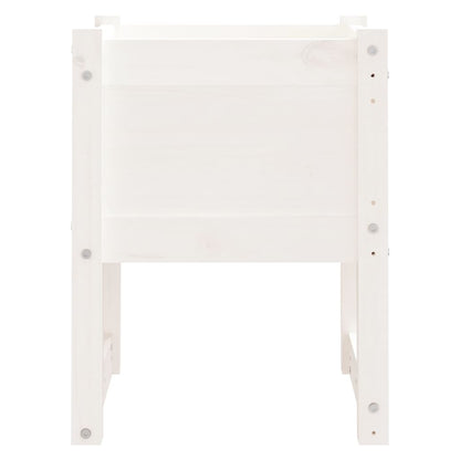 vidaXL Jardinières 2 pcs Blanc 40x40x52,5 cm Bois massif de pin