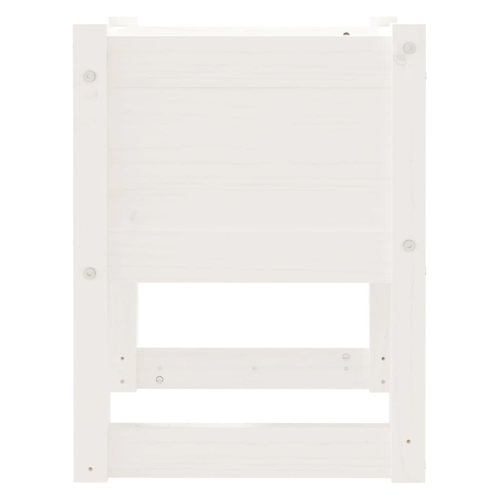 vidaXL Jardinières 2 pcs Blanc 40x40x52,5 cm Bois massif de pin