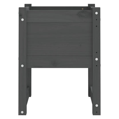 vidaXL Jardinières 2 pcs Gris 40x40x52,5 cm Bois massif de pin