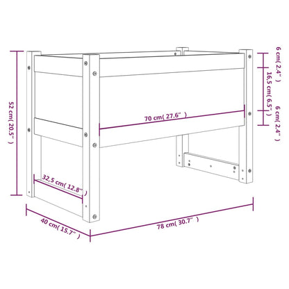 vidaXL Jardinière Marron miel 78x40x52 cm Bois massif de pin