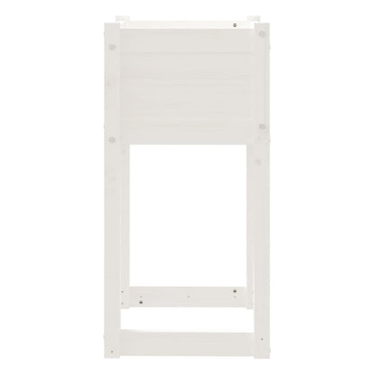 vidaXL Jardinières 2 pcs Blanc 40x40x81 cm Bois massif de pin