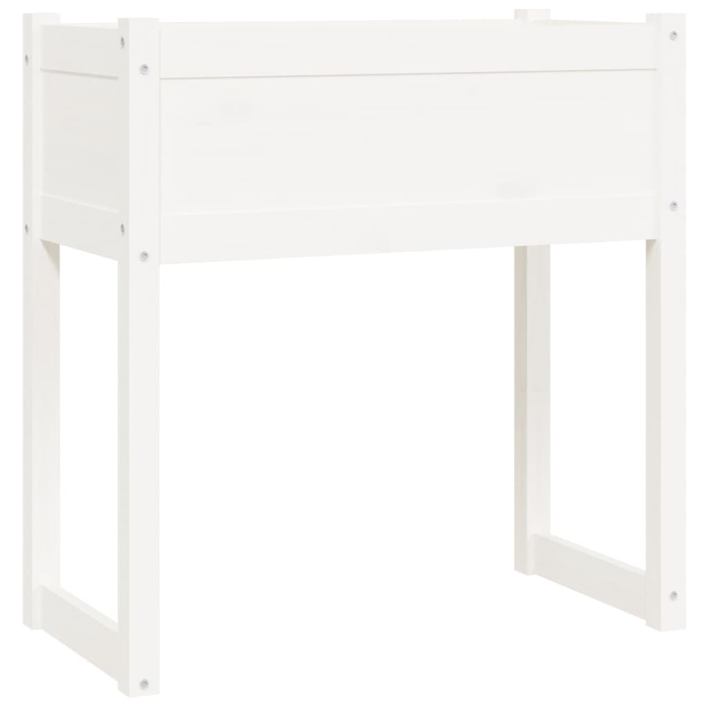 vidaXL Jardinière Blanc 78x40x81 cm Bois massif de pin
