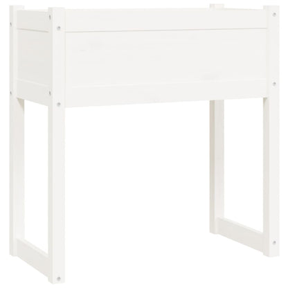 vidaXL Jardinière Blanc 78x40x81 cm Bois massif de pin