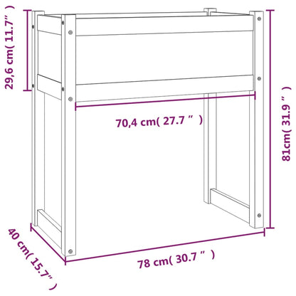 vidaXL Jardinière Blanc 78x40x81 cm Bois massif de pin
