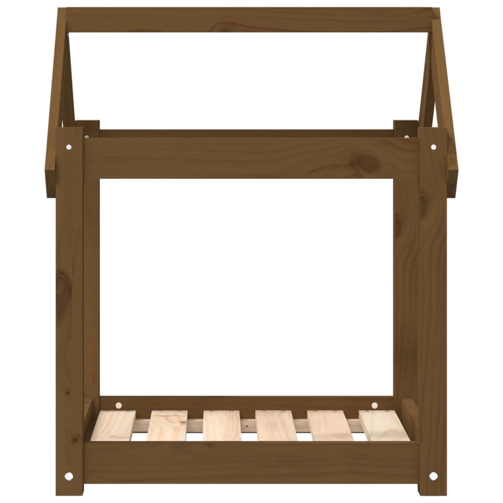 vidaXL Lit pour chien Marron miel 61x50x70 cm Bois de pin solide