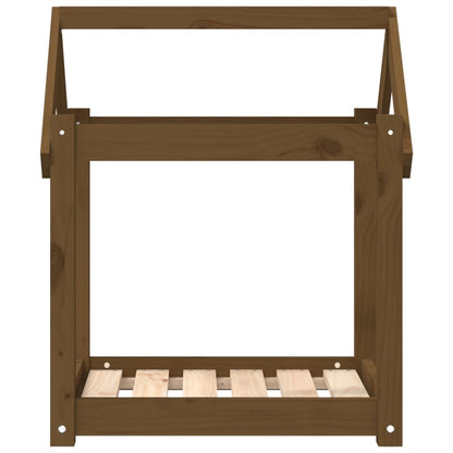 vidaXL Lit pour chien Marron miel 61x50x70 cm Bois de pin solide
