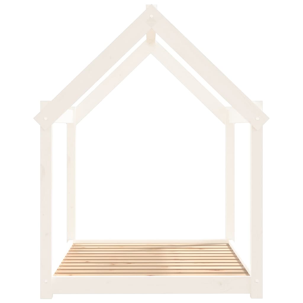 vidaXL Lit pour chien Blanc 111x80x100 cm Bois de pin solide