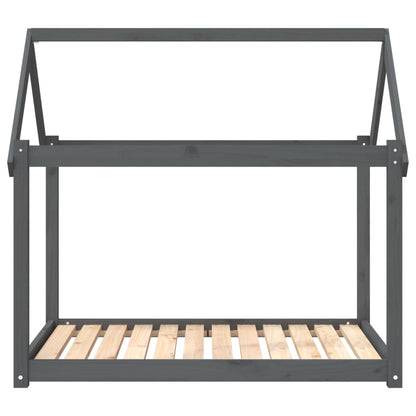 vidaXL Lit pour chien Gris 111x80x100 cm Bois de pin solide