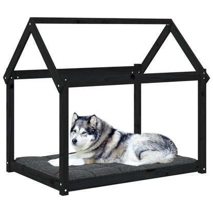 vidaXL Lit pour chien Noir 111x80x100 cm Bois de pin solide