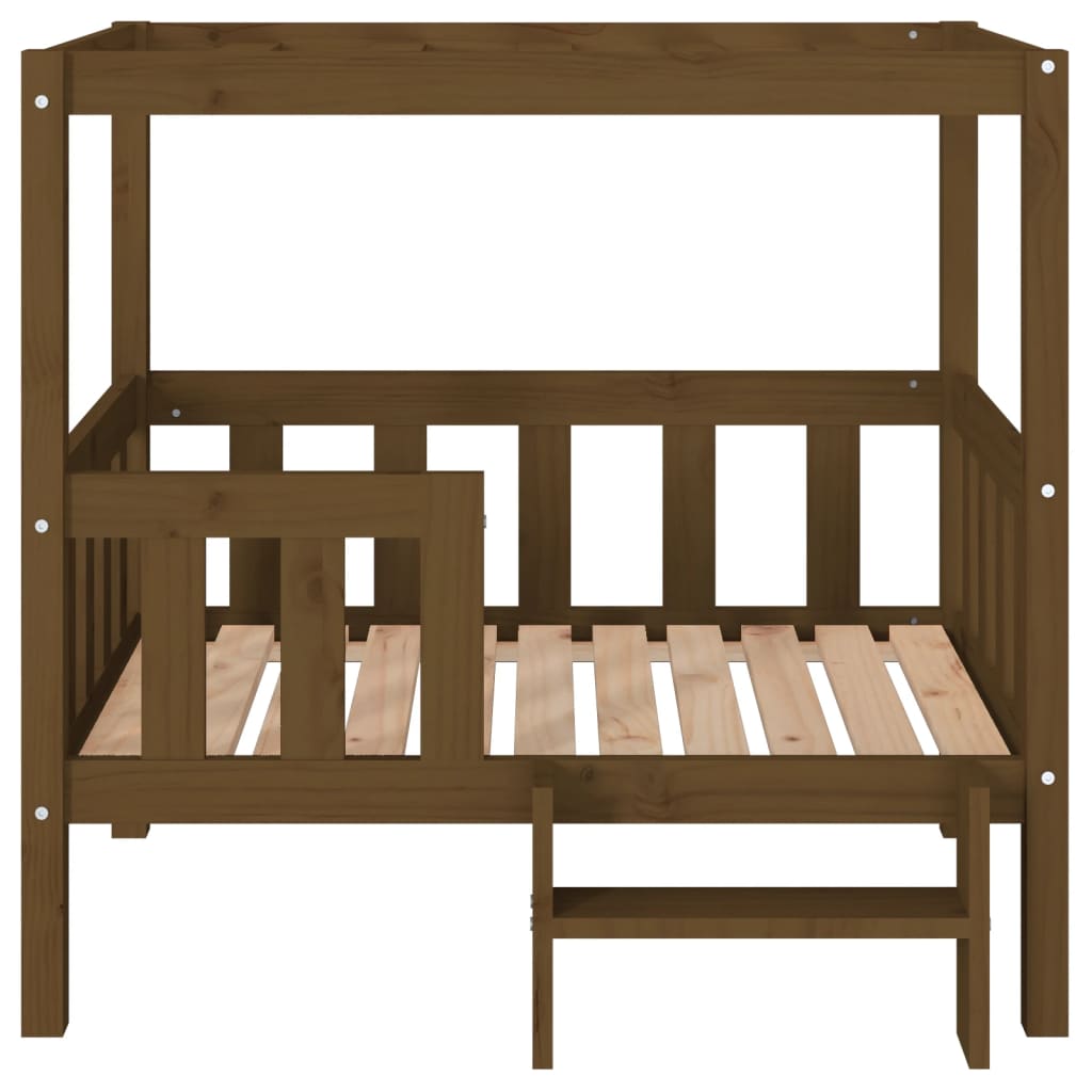 vidaXL Lit pour chien Marron miel 95,5x73,5x90 cm Bois de pin solide