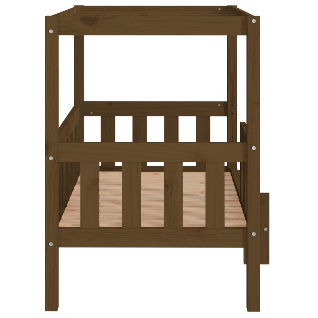 vidaXL Lit pour chien Marron miel 95,5x73,5x90 cm Bois de pin solide