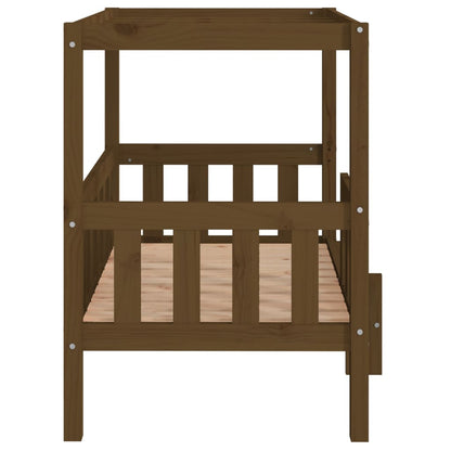 vidaXL Lit pour chien Marron miel 95,5x73,5x90 cm Bois de pin solide
