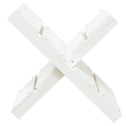 vidaXL Porte-bûches Blanc 47x39,5x48 cm Bois massif de pin