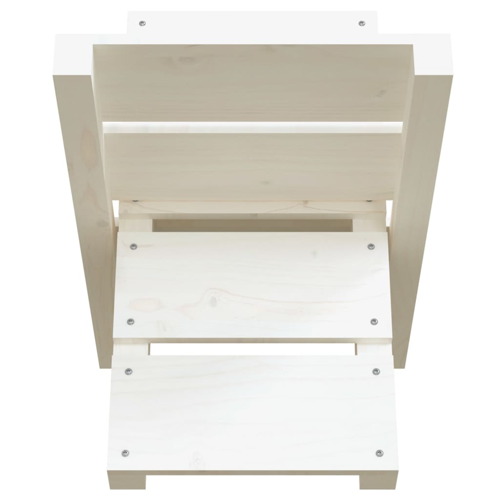 vidaXL Porte-bûches Blanc 47x39,5x48 cm Bois massif de pin