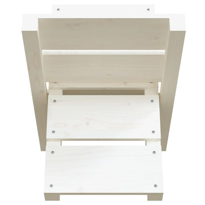 vidaXL Porte-bûches Blanc 47x39,5x48 cm Bois massif de pin