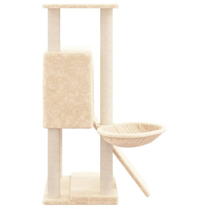 vidaXL Arbre à chat avec griffoirs en sisal Crème 96 cm