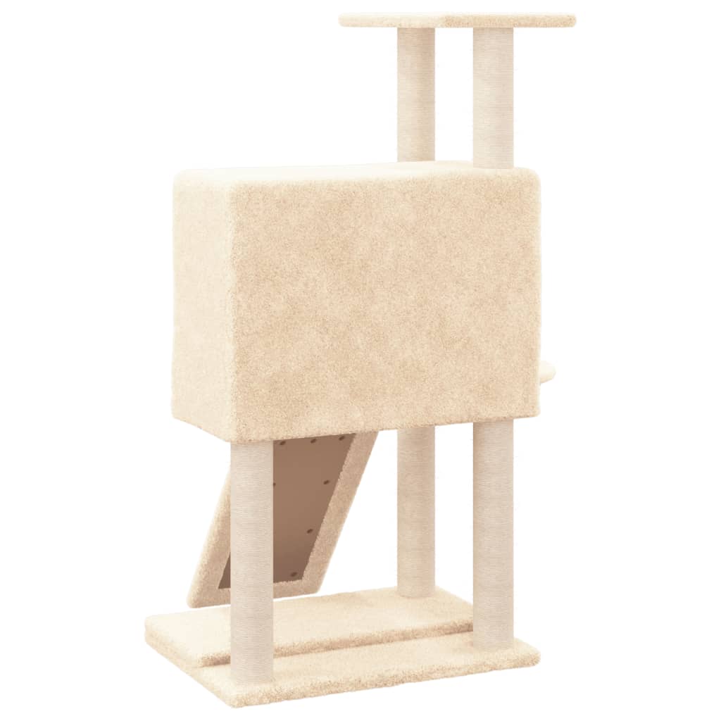 vidaXL Arbre à chat avec griffoirs en sisal Crème 96 cm