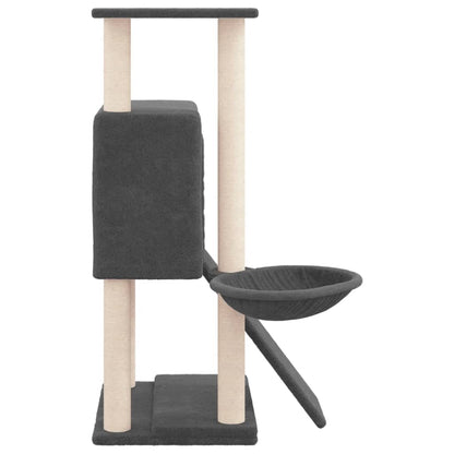 vidaXL Arbre à chat avec griffoirs en sisal Gris foncé 96 cm