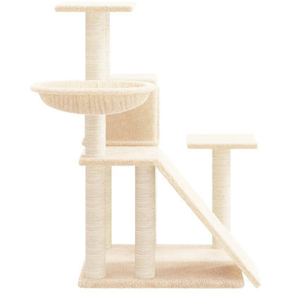 vidaXL Arbre à chat avec griffoirs en sisal Crème 82 cm