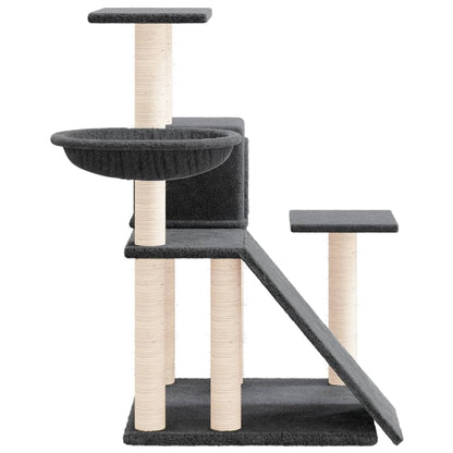 vidaXL Arbre à chat avec griffoirs en sisal Gris foncé 82 cm
