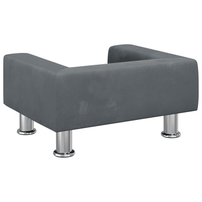 vidaXL Lit pour chien gris foncé 50x40x26,5 cm velours