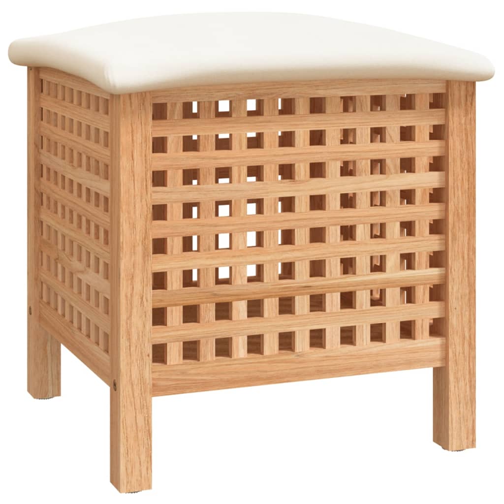vidaXL Tabouret de salle de bain 48x47,5x52 cm Bois massif de noyer