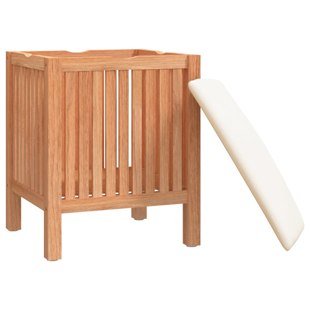 vidaXL Tabouret de salle de bain 40,5x40x52 cm Bois massif de noyer