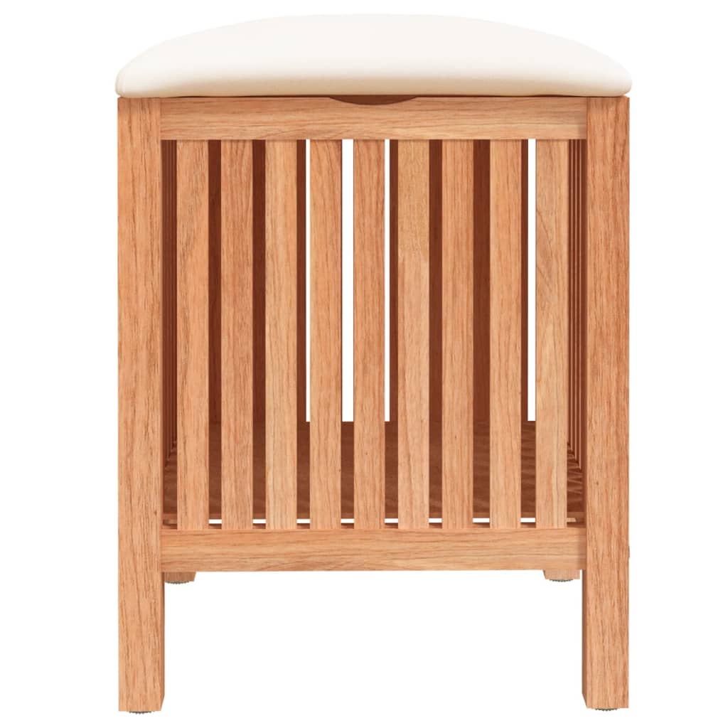 vidaXL Tabouret de salle de bain 40,5x40x52 cm Bois massif de noyer