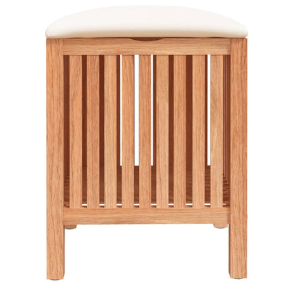 vidaXL Tabouret de salle de bain 40,5x40x52 cm Bois massif de noyer