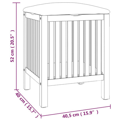 vidaXL Tabouret de salle de bain 40,5x40x52 cm Bois massif de noyer