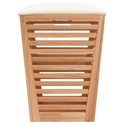 vidaXL Tabouret de salle de bain 40,5x40,5x56 cm Bois massif de noyer