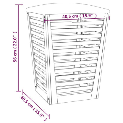 vidaXL Tabouret de salle de bain 40,5x40,5x56 cm Bois massif de noyer