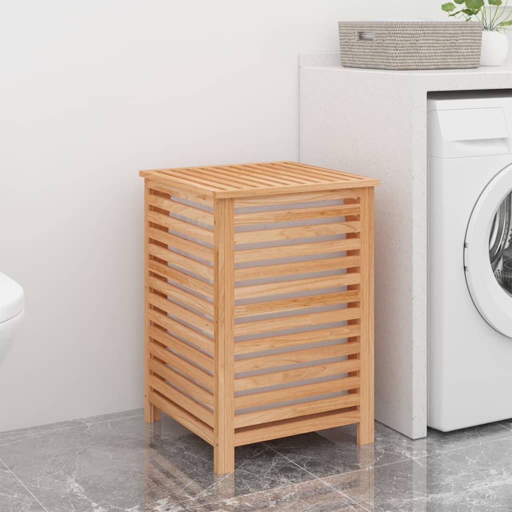 vidaXL Panier à linge 45x45x65 cm Bois massif de noyer