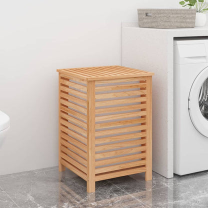 vidaXL Panier à linge 45x45x65 cm Bois massif de noyer