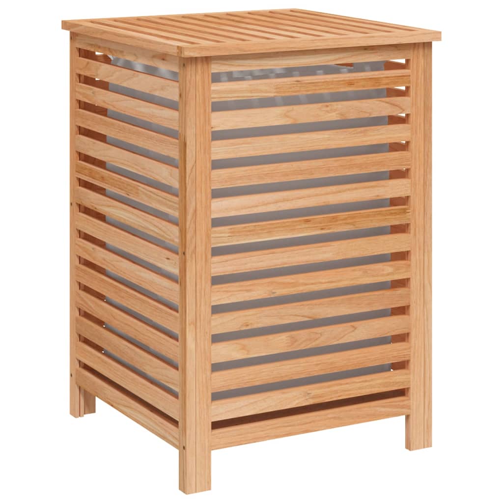 vidaXL Panier à linge 45x45x65 cm Bois massif de noyer