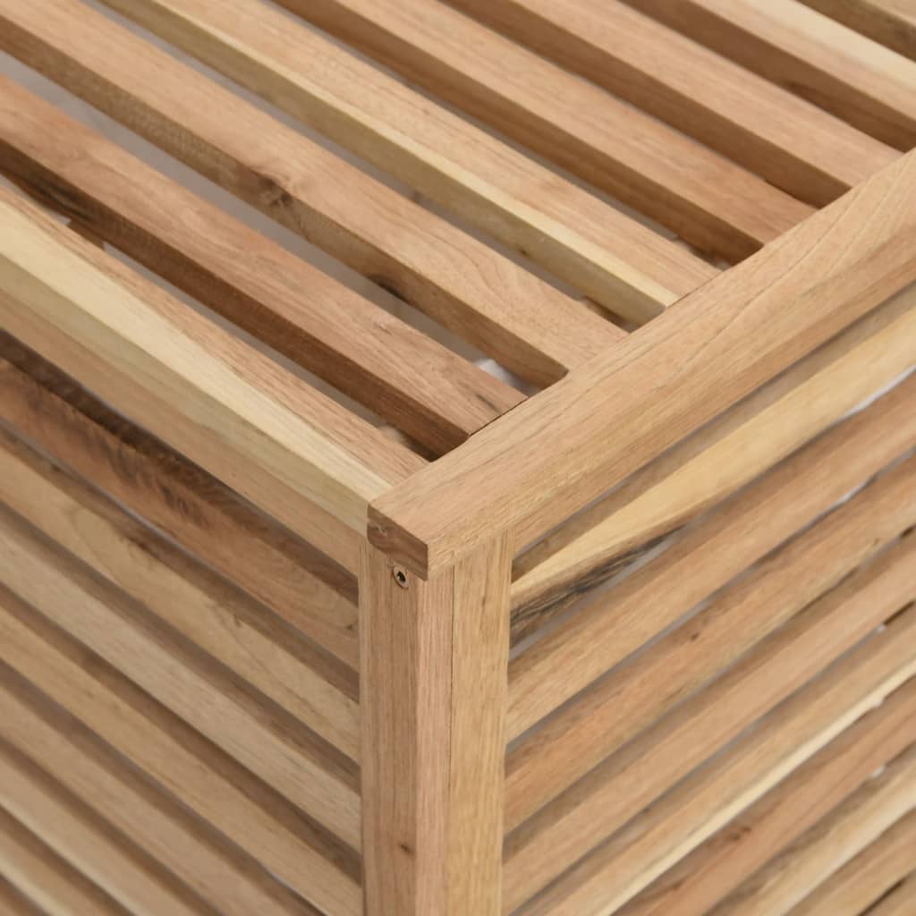 vidaXL Panier à linge 45x45x65 cm Bois massif de noyer