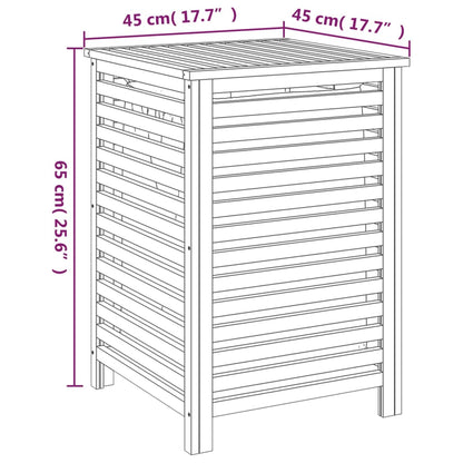 vidaXL Panier à linge 45x45x65 cm Bois massif de noyer