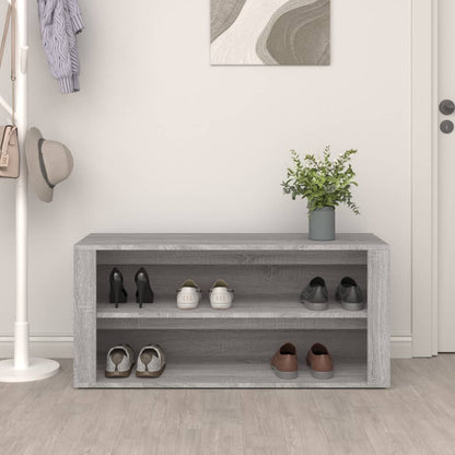 vidaXL Étagère à chaussures Sonoma gris 100x35x45 cm Bois d'ingénierie
