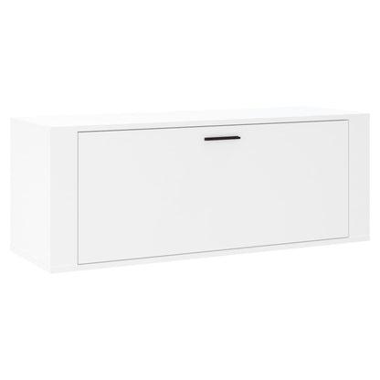 vidaXL Armoire à chaussures murale Blanc 100x35x38cm Bois d'ingénierie