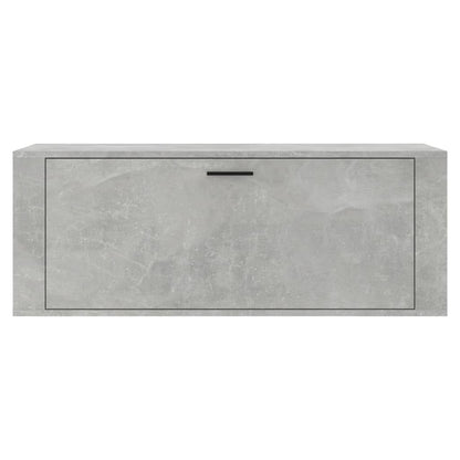 vidaXL Armoire à chaussures murale Gris béton 100x35x38 cm
