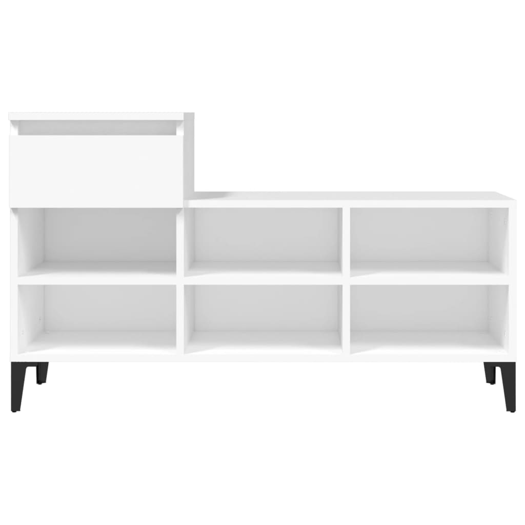 vidaXL Armoire à chaussures Blanc 102x36x60 cm Bois d'ingénierie