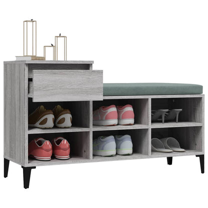 vidaXL Armoire à chaussures Sonoma gris 102x36x60 cm Bois d'ingénierie