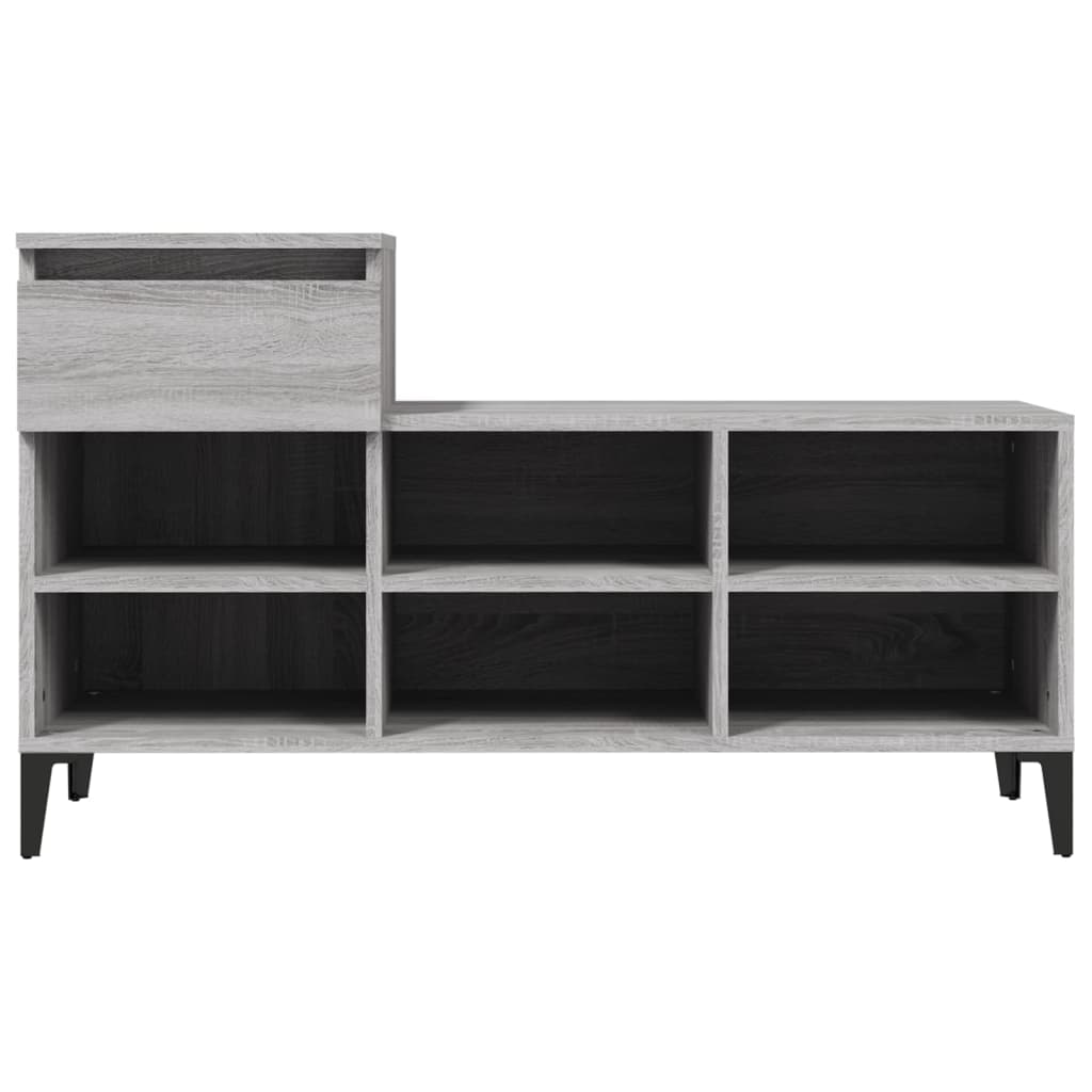 vidaXL Armoire à chaussures Sonoma gris 102x36x60 cm Bois d'ingénierie